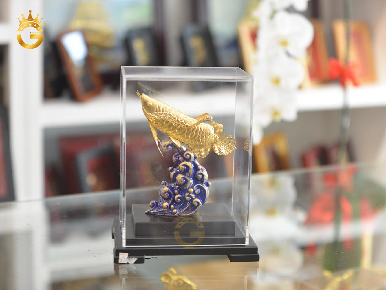 King Gold chi nhánh Hồ Chí Minh ra mắt mẫu tượng cá rồng mạ vàng 24k đẹp tinh xảo