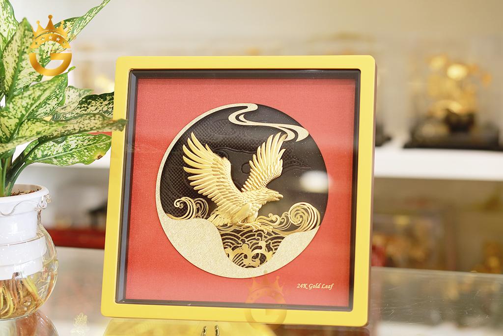Địa chỉ mua tranh đại bàng bằng vàng lá 24k đẹp tinh xảo tại Quảng Bình