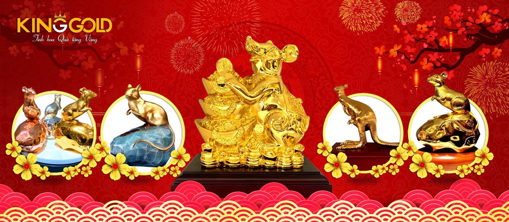 King Gold tung bộ chuột phú quý dát vàng dịp năm mới