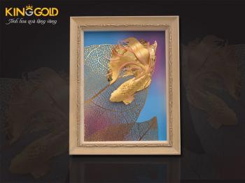 Tranh vàng 24k tranh cá vàng, giá bán quà tặng tranh phong thủy 
