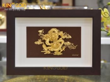 Tranh rồng vàng phú quý- quà tặng khách VIP dịp Tết 2020