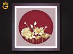 Tranh hoa sen vàng 24k làm biểu tượng Quốc hoa dân tộc