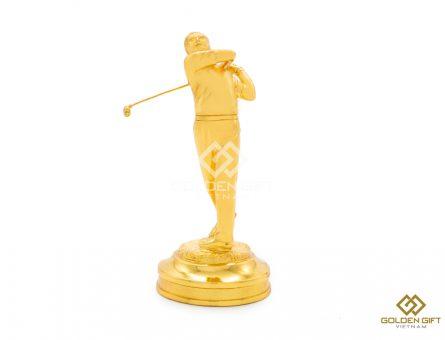Tượng người đánh Golf mạ vàng Size nhỏ – GOLF02