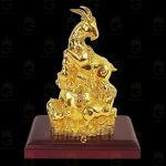 Tượng dê đồng mạ vàng 24k- quà tặng linh vật phong thủy hợp tuổi Mùi