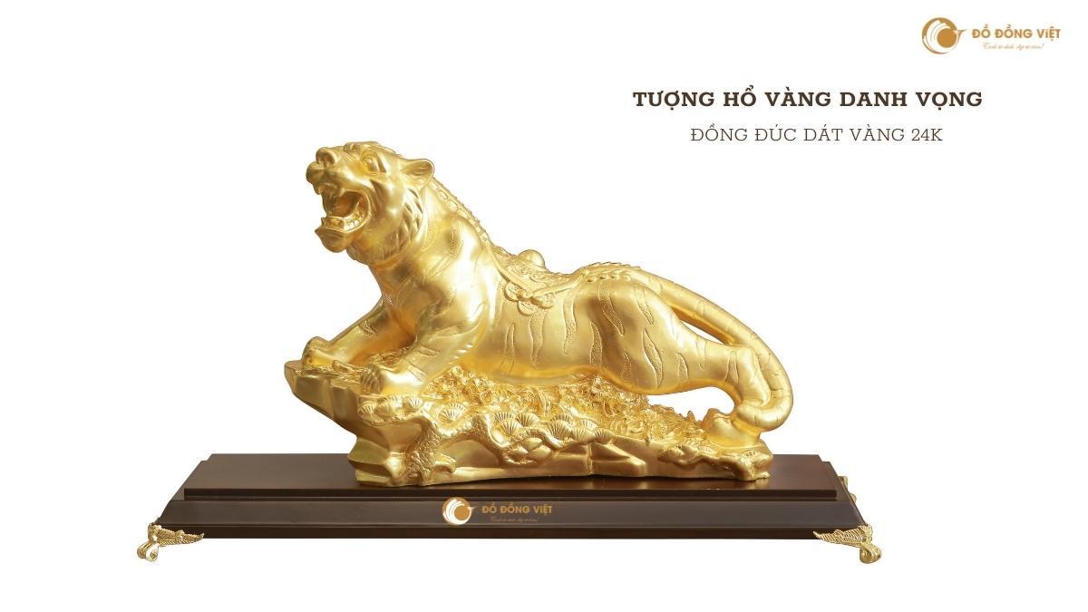 Quà tặng linh vật phong thủy Tết Nhâm Dần 2022- tượng hổ vàng danh vọng
