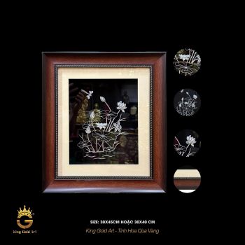 Tranh Hoa Sen Bạc Thủ Công: Quà Tặng Đối Ngoại  Tinh Xảo