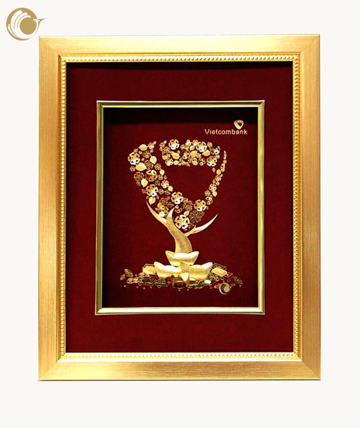 Tranh cây tiền vàng cao cấp làm quà tặng từ Vietcombank